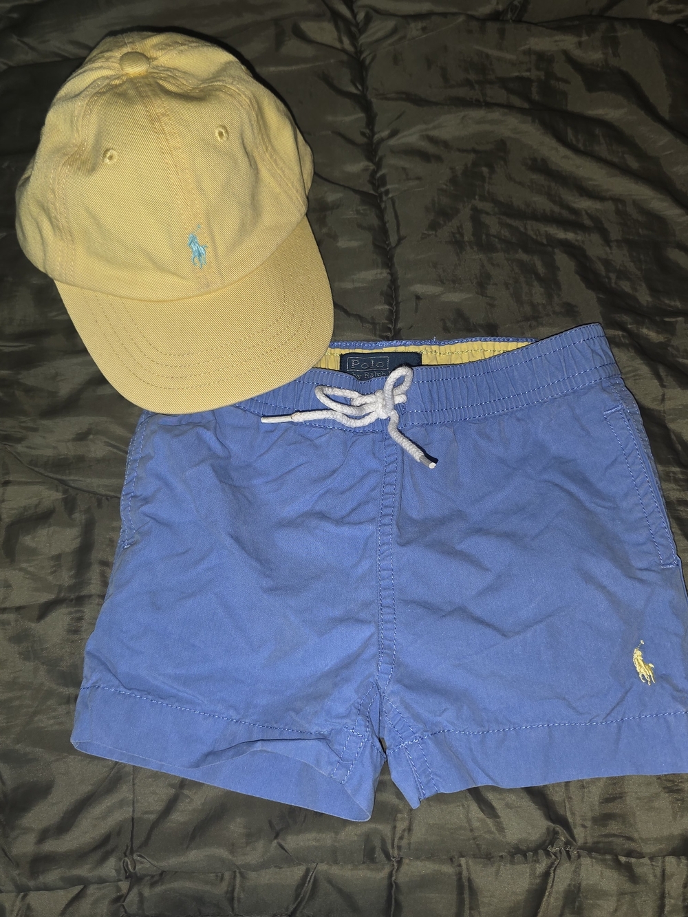 Ralph Lauren Polo Blue Swim Trunks & Hat